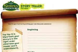 Storyteller worksheet