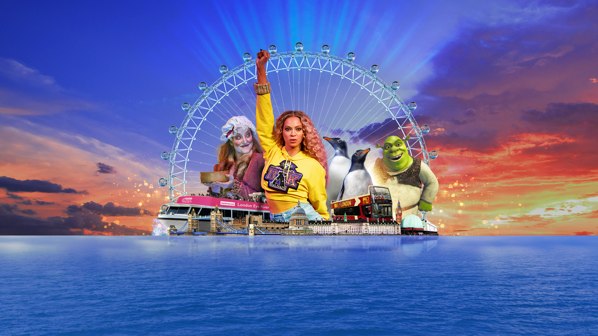 Love London for Less homepage banner with Beyonce