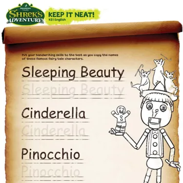 Handwriting worksheet