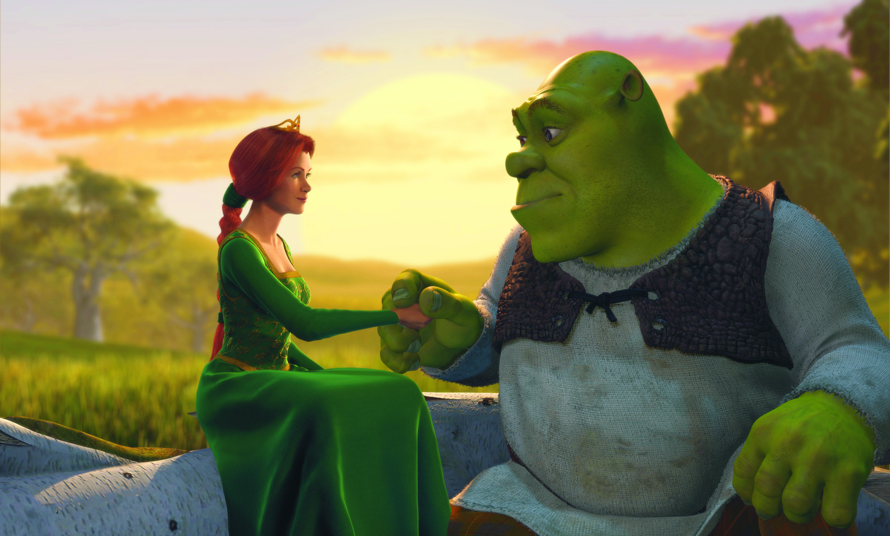 Shrek and Fiona in love, a central theme of Shrek