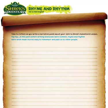 Rhyme and Rhythm worksheet